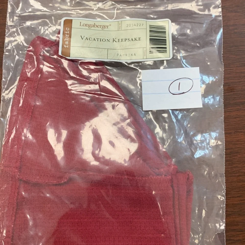 Longaberger Fabric Liner for the Vacation Keepsake Basket in Paprika. NEW